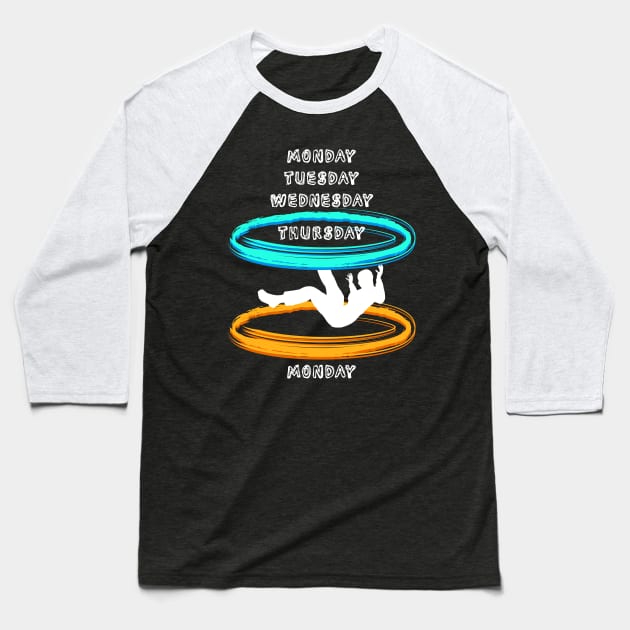 Black Hole Weekend Baseball T-Shirt by CrissWild